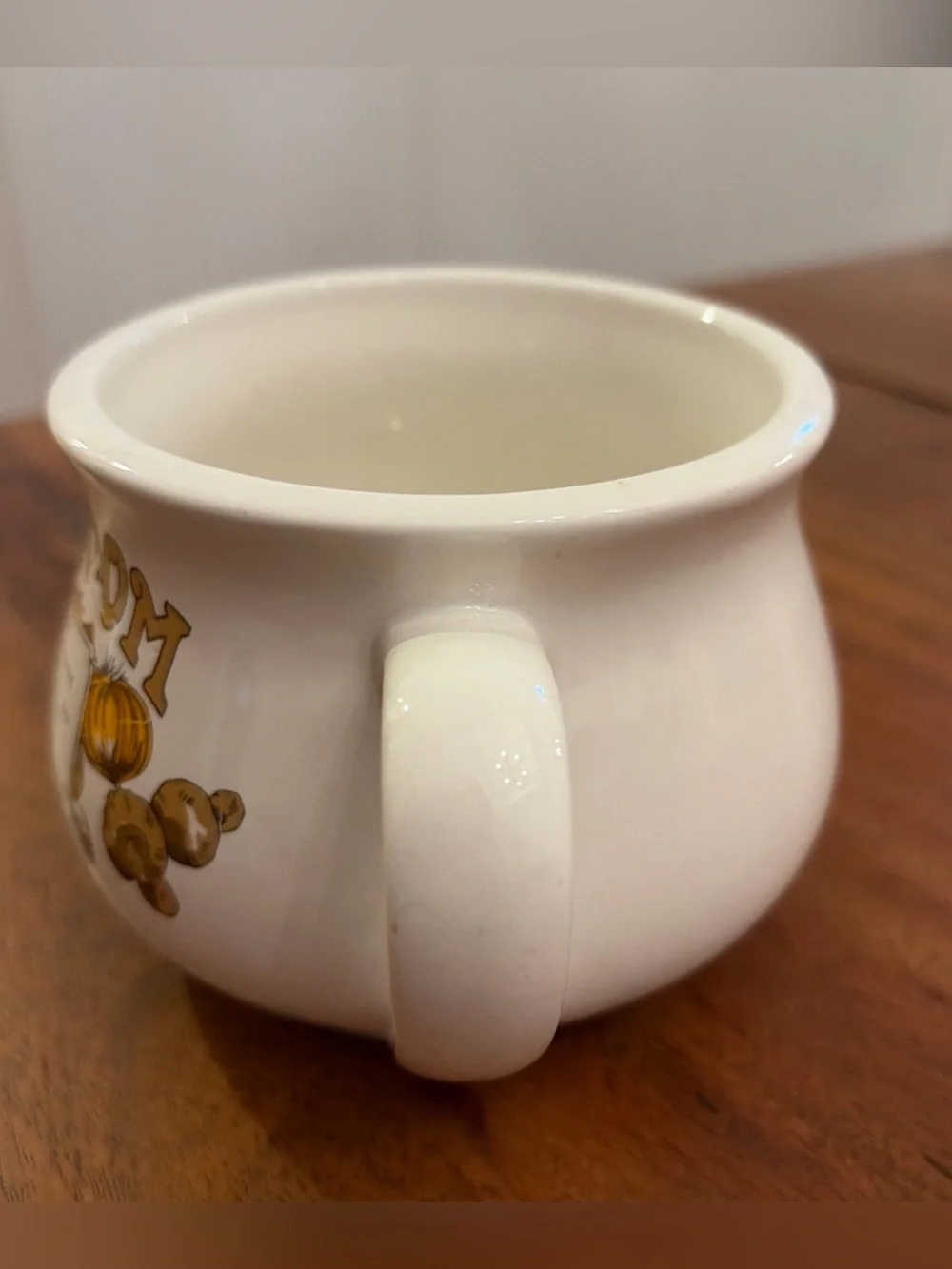 Vintage 1970s Mushroom Soup Recipe Ceramic Mugs Cups Set of 2 Retro Kitchen READ